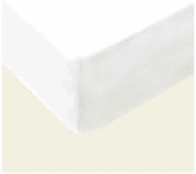 Fehér pamut jersey gumis lepedő szállodai használatra 90/100*200 cm-es matracra 10 db-os csomag