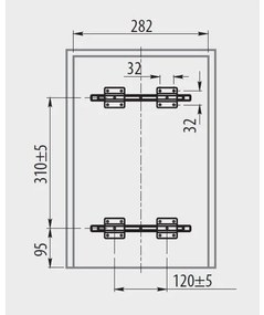 Hulladékgyűjtő GTV Practi Eco 300, szelektív, manuális működés, 300mm-es elembe, lágy záródás, 3x10l edénnyel, fedéllel