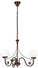 Brilagi - LED Csillár láncon COTTAGE 3xG9/40W/230V barna/fehér