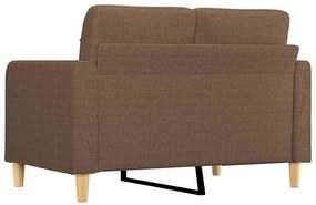 kétszemélyes barna szövetkanapé 120 cm