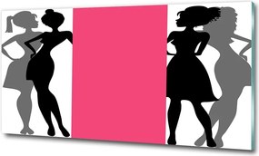 Fotótapéta üvegfalra Női sziluettek 125x50