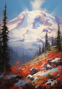 Poszter 70x100cm A hegyi hágók fensége