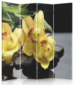 Gario Paraván A sárga orchidea varázsa Méret: 145 x 170 cm, Kivitelezés: Klasszikus paraván