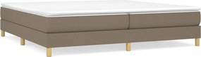 vidaXL tópszínű szövet rugós ágy matraccal 200 x 200 cm