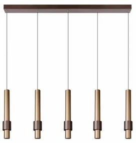 Lucide 24402/30/96 -LED Dimmelhető csillár zsinóron MARGARY 5xLED/4,2W/230V réz