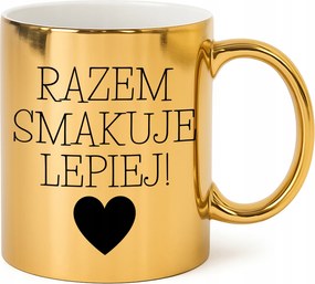 Arany Bögre Ajándék Párnak Évforduló Párnak Együtt Jobb Ízű!