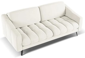 Fehér bársony kanapé 202 cm Nalu – Makamii
