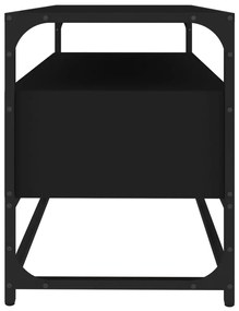 fekete szerelt fa TV-szekrény 80x35x45 cm
