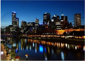 Éjszaka Melbourne-ben (üvegen) (70x50 cm)