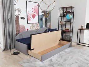 ANGIE kinyitható heverő gyerekeknek tárolóval - szürke / borszínű