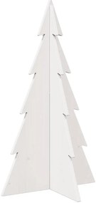 fehér tömör fenyőfa karácsonyfa-dekoráció 80 cm