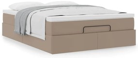 Ottomán ágykeret matraccal Cappucino 140x190cm műbőrrel