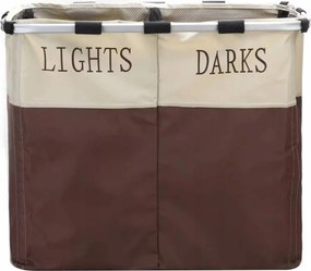 Szennyestartó Kosár Szabadon Álló 2 Rekeszes Összecsukható Nagy Anyagrendező