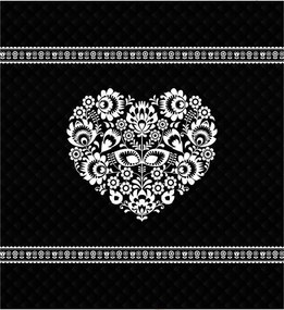 Ágytakaró 170x210 Holland szív dísz