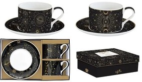 Porcelán csésze+alj 240ml, 2 személyes, dobozban, Coffee Mania, Celestial