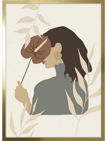 Woman with a flower kép, 53x73 cm