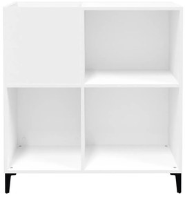 fehér szerelt fa hanglemezszekrény 84,5 x 38 x 89 cm