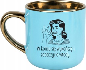 Bögre Kék 400ml Ajándék Vicces Anyák Napja Végre Kész