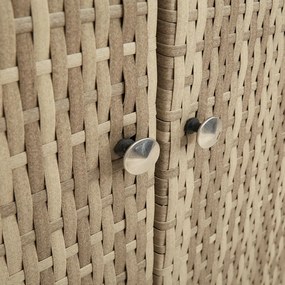 Tárolószekrény Bézs 100x36x102 cm Rattan