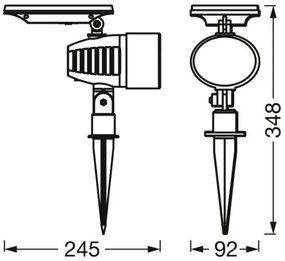 Osram - LED RGBW Fényerőszabályozható napelemes lámpa SMART+ SOLAR LED/0,6W/3,7V IP44