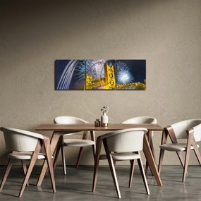 Kép - Szilveszteri éjszaka (órával) (90x30 cm)