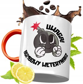 Narancssárga Bögre Állatorvosnak Ajándék fényképes nyomtatással