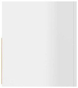 magasfényű fehér TV-szekrény LED lámpákkal 90x35x40 cm