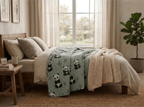 Ágytakaró PANDA RELAX zöld Méret: 220 x 240 cm
