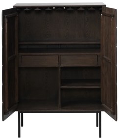 Sötétbarna szekrény 90x130 cm Latina – Unique Furniture