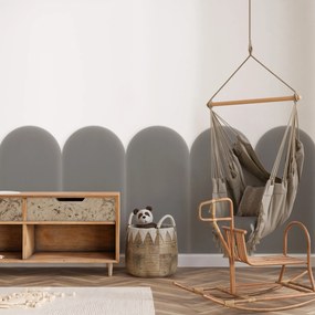 Bársony kárpitozott panel - Íves - 30x100cm Szín: Khaki zöld