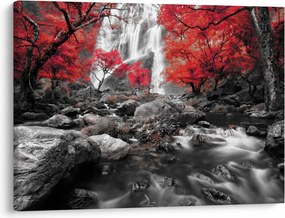 Kép - Vízesések az őszi tájban (70x50 cm)