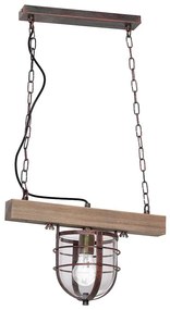 Csillár láncon ANDER 1xE27/60W/230V  világos barna