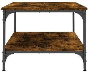 Füstös tölgy színű szerelt fa dohányzóasztal 100x55x40 cm