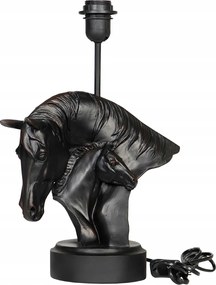 Ló Alakú Asztali Lámpa, matt fekete