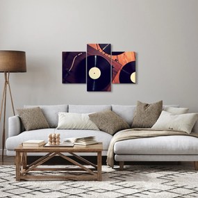 Gramofon lemezek képe (90x60 cm)