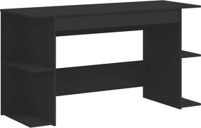 vidaXL fekete szerelt fa íróasztal 140x50x75 cm