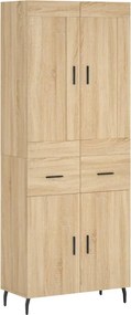 vidaXL sonoma tölgy szerelt fa magasszekrény 69,5 x 34 x 180 cm