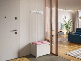 Előszoba bútor Kendora 60 +  2 db kárpitozott falpanel Pag 30x30(fehér) (Manila 09). 1059465