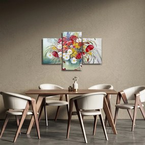 Egy váza képe vadvirágokkal (90x60 cm)