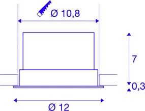 SLV OCULUS 1004669 Beépíthető spotlámpa 1x11W/LED 2000-3000K 780LM IP20