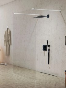 New Trendy New Modus White zuhanykabin fal walk-in 100 cm fehér matt üveg/átlátszó üveg EXK-2267