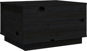vidaXL fekete tömör fenyőfa dohányzóasztal 60x50x35 cm