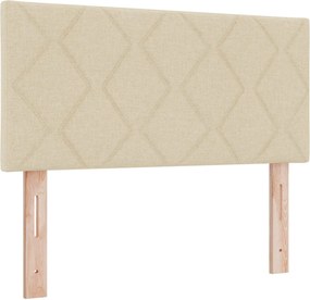 vidaXL Fejtámla Krém 100 cm szövet