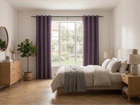 DUNES VELVET sötétítő függöny 140×250 cm, lila Felfüggesztés: Hullámos sínszalag