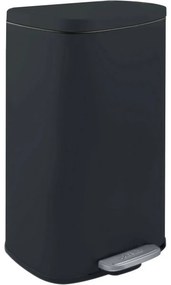 Spirella Pedálos szemetes soft-close Akira 50 l,matt fekete, 50 l