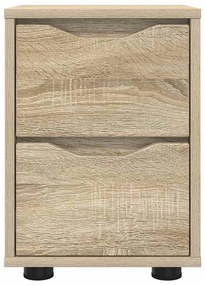 vidaXL Éjjeli asztal fiókkal Sonoma tölgy 30,5 x 30 x 43 cm Faanyag