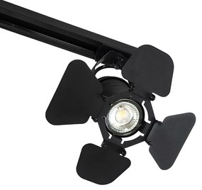 Okos sínrendszer fekete 3-lámpás Wi-Fi GU10 - Movie