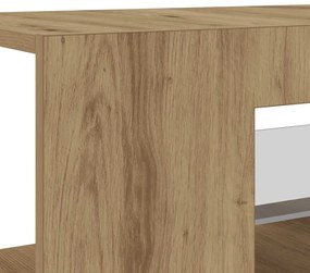 kézműves tölgy szerelt fa TV-szekrény LED-ekkel 90x39x30 cm