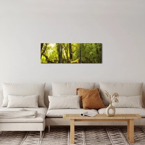 Mohás dzsungel képe (órával) (90x30 cm)