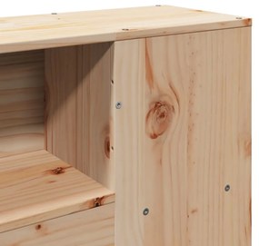 tömör fenyőfa fejtámla tárolóval 120 cm